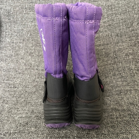 Kamik Rocket Snow Boot Purple Black Waterproof Winter Zylex Liner Girl’s Size 4 - Picture 3 of 9